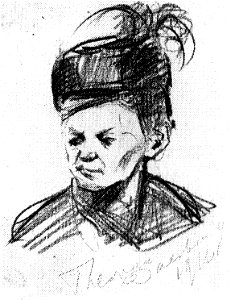 Portrait of a Woman with a Hat by Theo van Doesburg (ex collection Antony Kok)