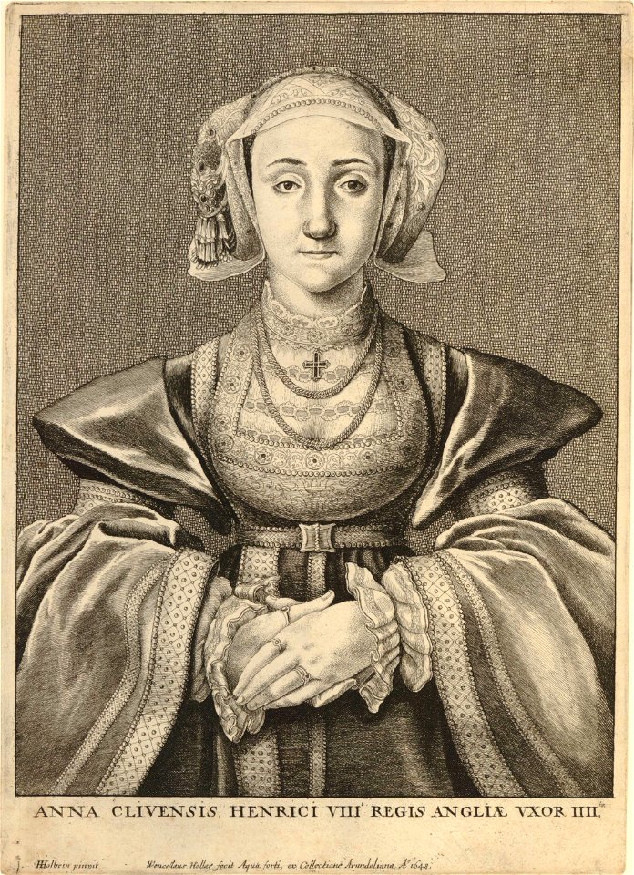 Portrait of Anne of Cleves by Wenceslaus Hollar 1642