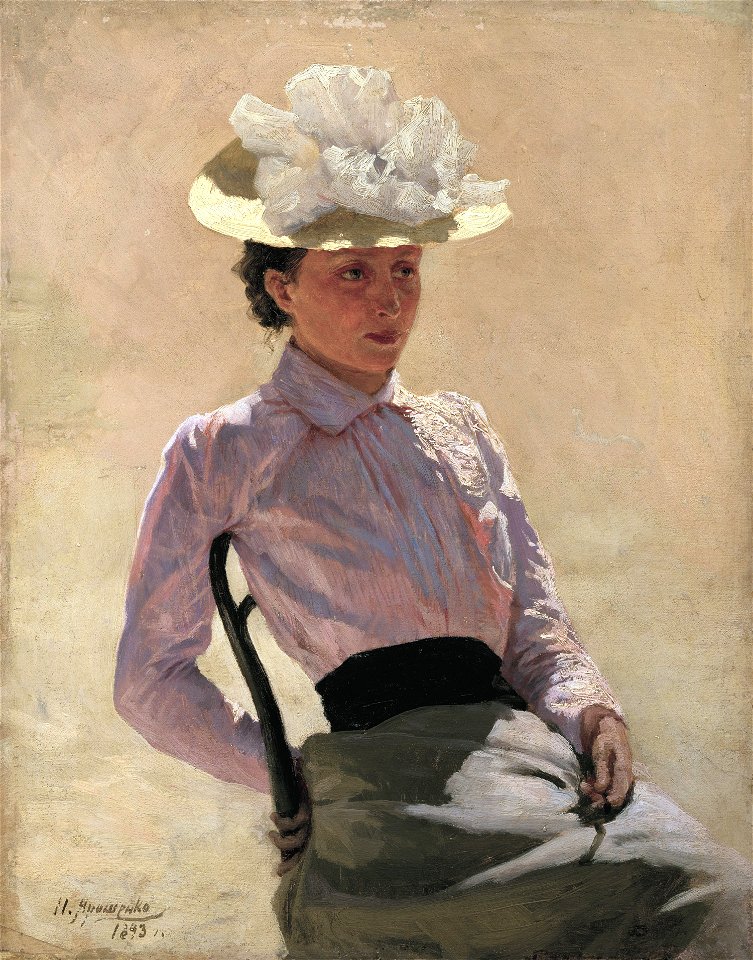 Portrait of a woman, by Nikolay Yaroshenko