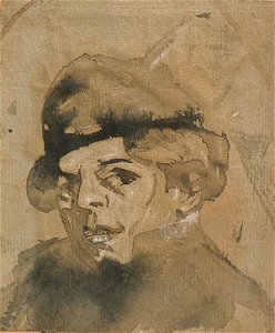 Portrait of a Young Woman with a Hat by Theo van Doesburg Centraal Museum AB4192