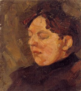 Portrait of Agnita Feis by Theo van Doesburg Centraal Museum AB4058