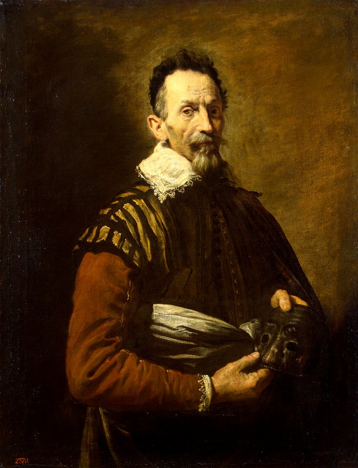 Portrait of an Actor - Domenico Fetti - Hermitage ГЭ-153 (3736 x 2859 px)