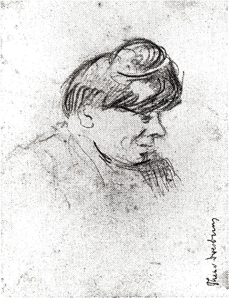 Portrait of Agnita Feis in Profile by Theo van Doesburg