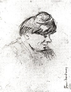 Portrait of Agnita Feis in Profile by Theo van Doesburg
