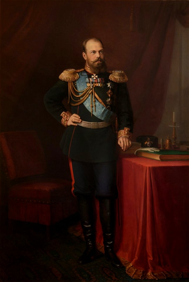 Portrait of Alexander III - Vassily Pavlovich Khudoyarov - Golestan Palace
