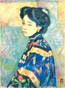 Portrait of a Woman by Fujishima Takeji. Free illustration for personal and commercial use.