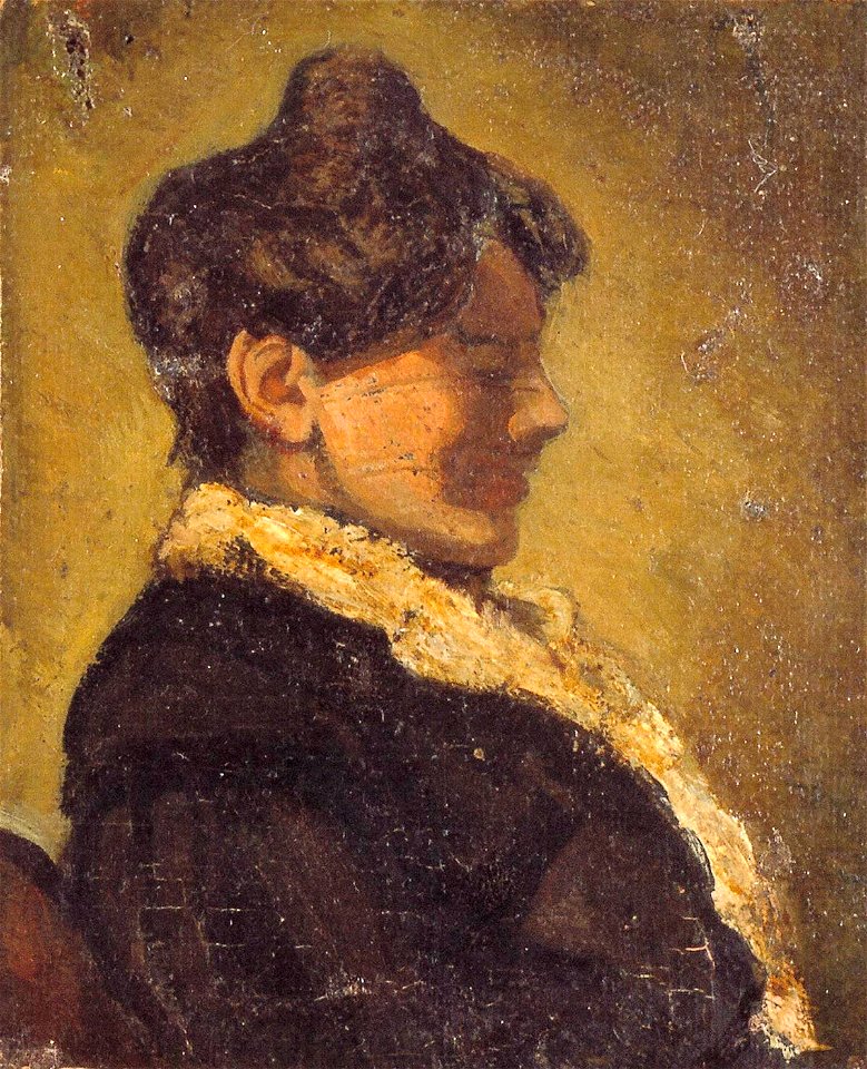 Portrait of Agnita Feis in Profile by Theo van Doesburg AB4061B