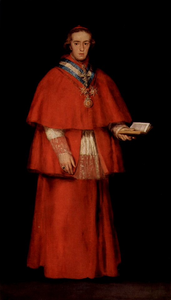 Portrait of Cardinal Luis María de Borbón y Vallabriga by Goya