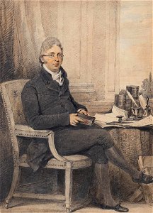 Portrait of a scholarly gentleman - Henry Edridge - circa 1805 - ref Edridge-K07728. Free illustration for personal and commercial use.