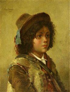 Portrait of a Neapolitan boy by P. de Lazlo 1880