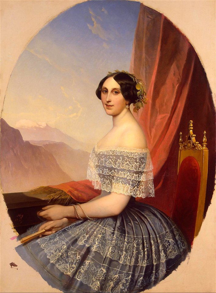 Portrait of a Young Woman by Carl Timoleon von Neff