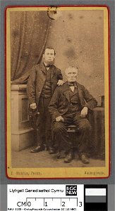Portrait of Dafydd Philip, Tabernacl Aberystwyth, a'i fab (4670549)