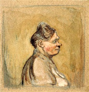 Portrait of a Woman in Profile (Caricature) by Theo van Doesburg Centraal Museum AB4386