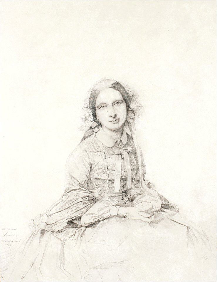 Portrait of Atala Varcollier by Henri Lehmann,1857