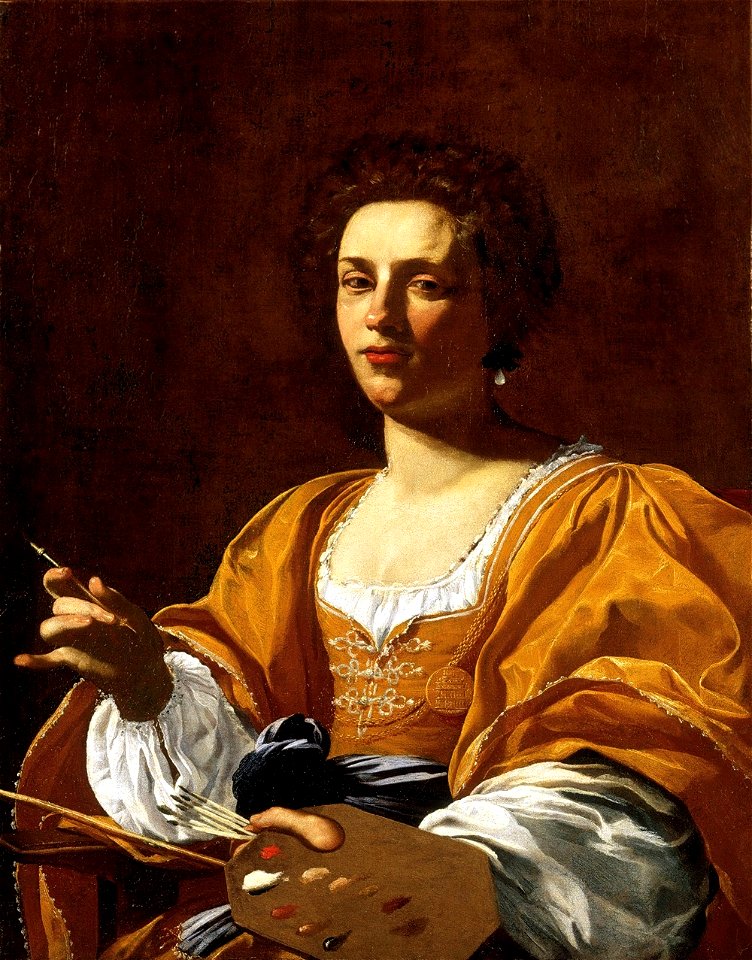 Portrait of Artemisia Lomi Gentileschi by Simon Vouet ca. 1623-1626