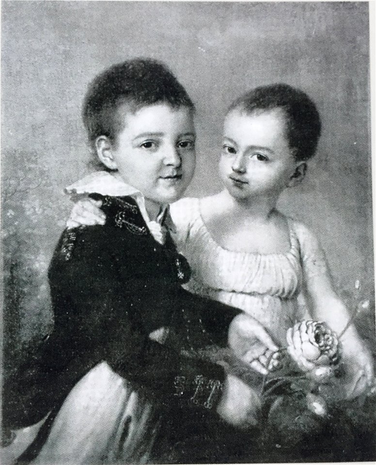 Portrait of baroness Sofia and baron Pavel Serdobin