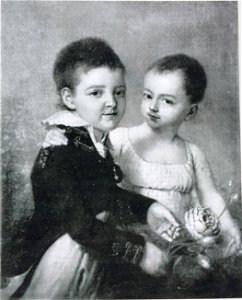 Portrait of baroness Sofia and baron Pavel Serdobin
