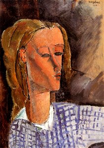 Portrait of Beatrice Hastings Amedeo Modigliani 1916. Free illustration for personal and commercial use.