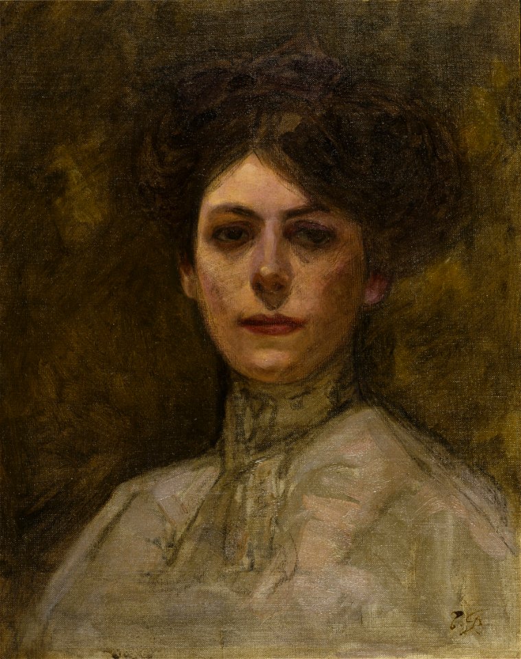 Portrait of an Italian Lady by Fujishima Takeji (Fukuoka Art Museum)