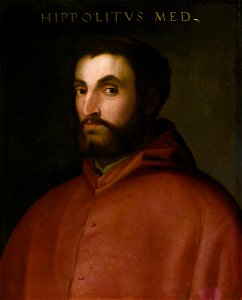 Portrait of Cardinal Ippolito de' Medici, bust length (by School of Cristofano dell'Altissimo)