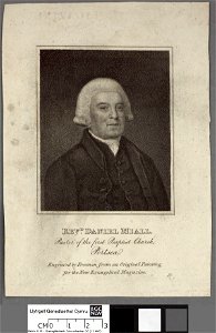 Portrait of Daniel Miall, pastor of the first Baptist Church, Portsea (4672632)
