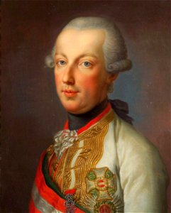 Portrait of Emperor Joseph II in military uniform. Free illustration for personal and commercial use.