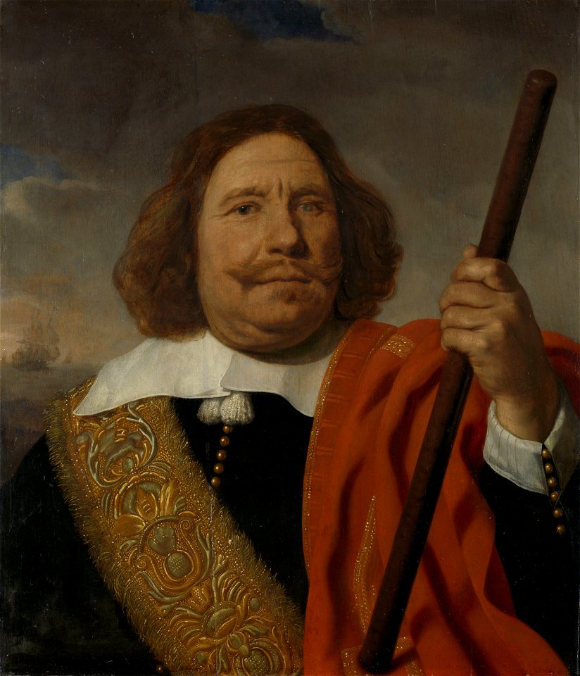 Portrait of Egbert Meeuwsz. Cortenaer, Lieutenant-Admiral of the Meuse, by Bartholomeus van der Helst