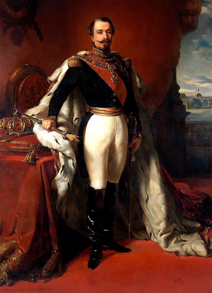 Portrait of Emperor Napoleon III of France in Coronation Robes (by Franz Xaver Winterhalter)