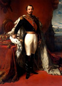 Portrait of Emperor Napoleon III of France in Coronation Robes (by Franz Xaver Winterhalter)