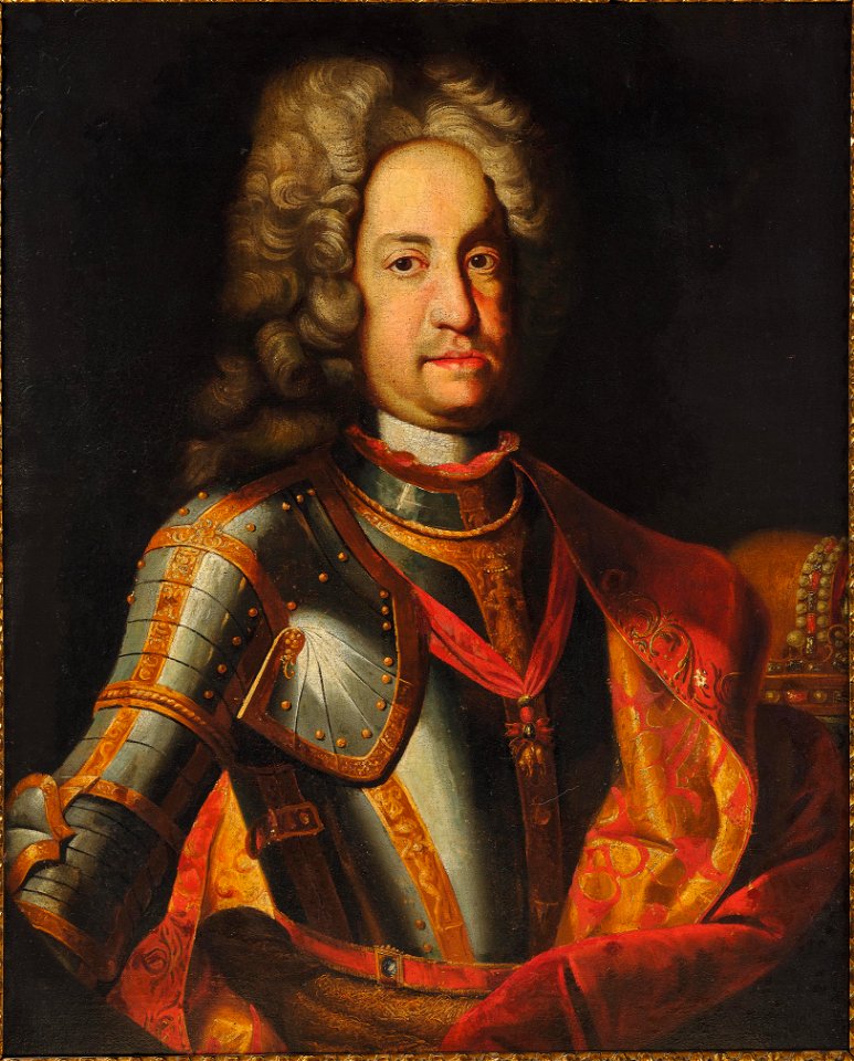 Portrait of Emperor Charles VI in armour, decorated with the Order of the Golden Fleece