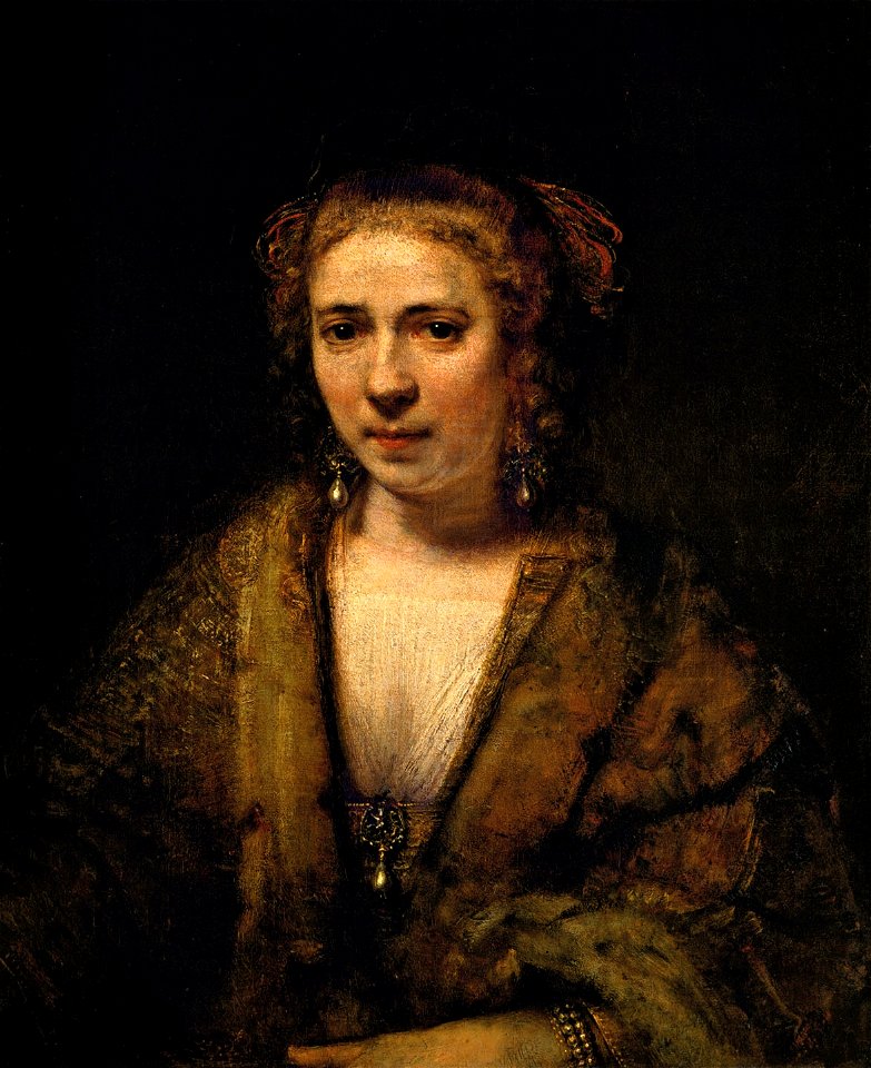 Portrait of Hendrickje Stoffels, Rembrandt van Rijn, c. 1654, Louvre ...