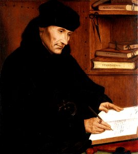 Portrait of Erasmus of Rotterdam (1466–1536), by Quentin Matsys - Galleria Nazionale d'Arte Antica, Rome. Free illustration for personal and commercial use.