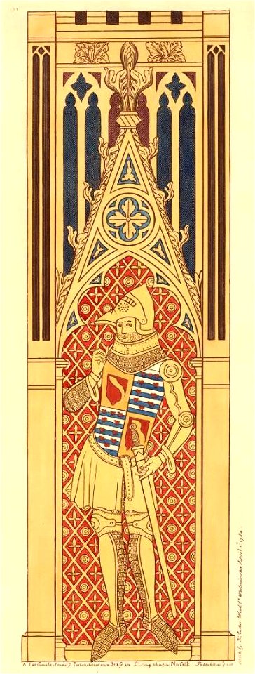 Portrait of facsimile of one of ye portraitures on a brass in Elsing Church, Norfolk (4672292)