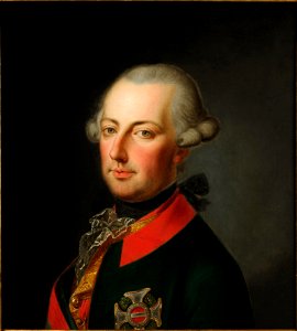 Portrait of Emperor Joseph II in uniform with medals. Free illustration for personal and commercial use.