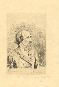 Portrait of Hector Denis, print by James Ensor, 1890, Prints Department, Royal Library of Belgium, S. III 68841
