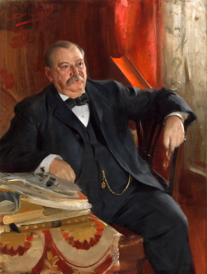 Portrait of Grover Cleveland (by Anders Leonard Zorn)