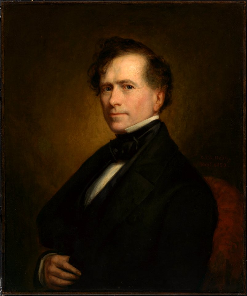 Portrait of Franklin Pierce (by George Peter Alexander Healy, 1852 ...