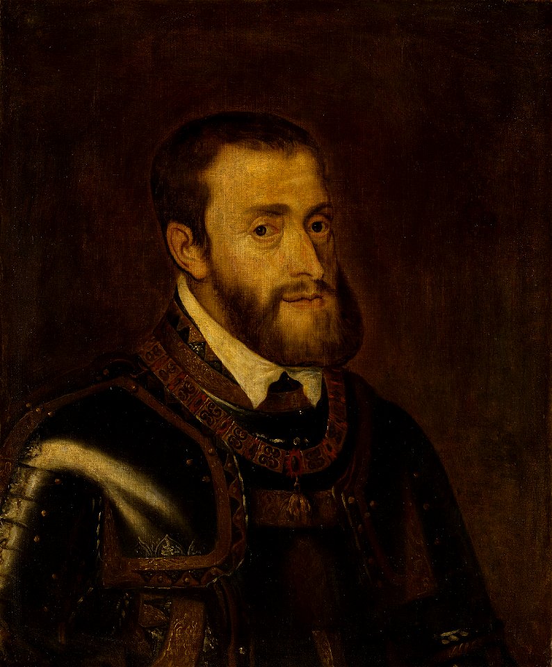 Portrait of Emperor Charles V after Titian Mauritshuis 358
