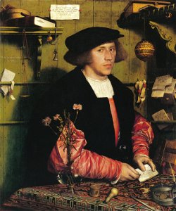 Portrait of Georg Gisze, by Hans Holbein the Younger. Free illustration for personal and commercial use.