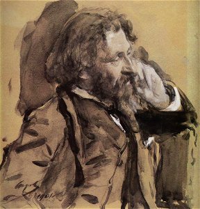 Portrait of Ilya Repin. Free illustration for personal and commercial use.