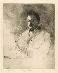 Portrait of George R. Agassiz, professor of zoology at Harvard University, reading a book LCCN2003652292