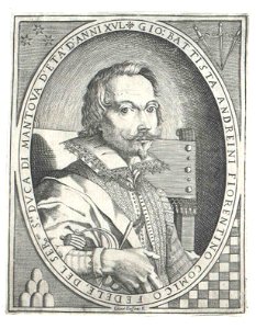 Portrait of Giovan Battista Andreini, engraved by Cesare Bassani - Österreichische Nationalbibliothek