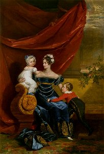 Portrait of Grand Duchess Alexandra Fiodorovna with Children