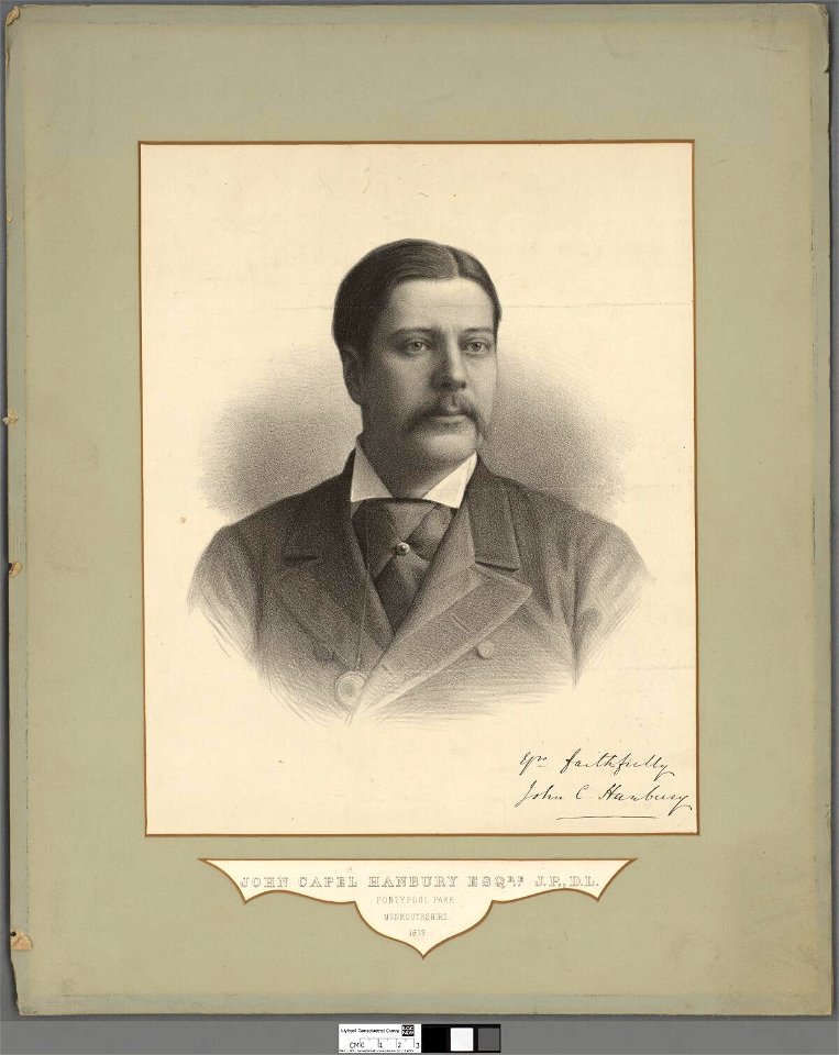 Portrait of John Capel Hanbury Esqre. J.P., D.L., Pontypool Park, Monmouthshire (4672291)