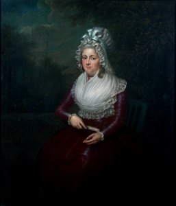 Portrait of Johanna Henrietta Antonia Strick van Linschoten by Christiaan van Geelen (I) Centraal Museum 8398 b