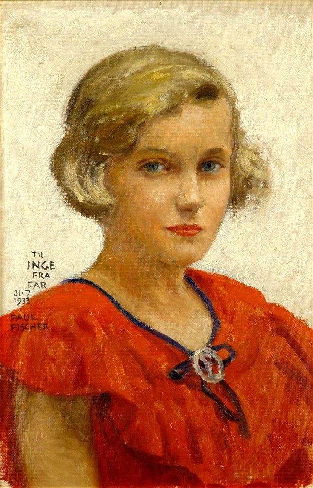 Portrait of Inge (artist's daughter), 1933, by Paul (Gustav) Fischer