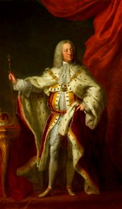 Portrait of King George II. by John Shackleton. Free illustration for personal and commercial use.
