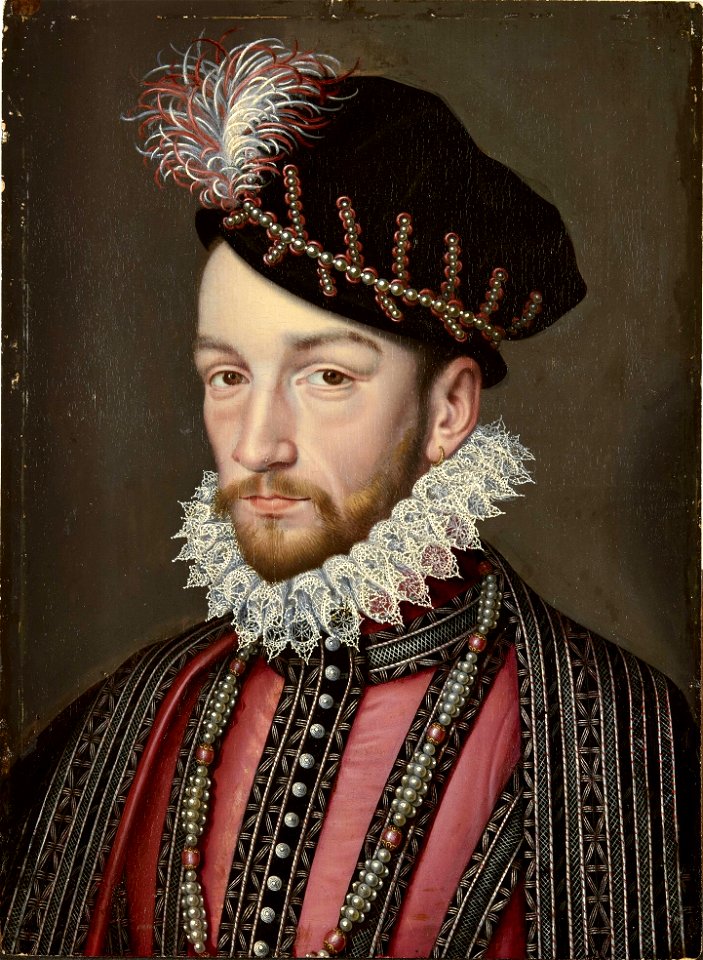 Portrait of King Charles IX of France (1550–1574), by After François Clouet