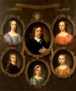 Portrait of Jan Beck and His Five Children by Cornelis Jonson van Ceulen (I) Mauritshuis 688