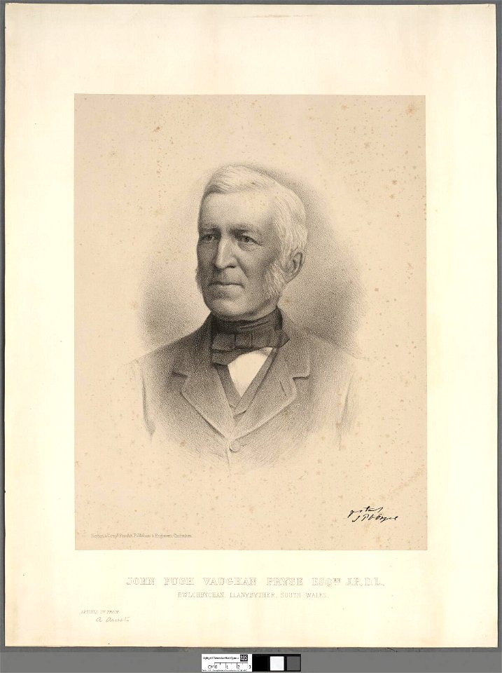 Portrait of John Pugh Vaughan Pryse Esqre. J.P., D.L., Bwlchbychan, Llanybyther(4674568)